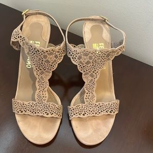 Salvatore Ferragamo Garcia Laser-Cut Sandals Size 9.5